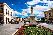  Ronda Andalusia city center at the famous bridge, Ponte Nuevo, Malaga Province, Spain 