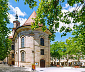  Neustädter Kirchenplatz with Neustädter Church (University Church) in Erlangen, Middle Franconia, Franconia, Bavaria, Germany 
