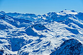 Blick auf Hohe Tauern mit Ankogel, vom Kleinen Mosermandl, Niedere Tauern, Salzburg, Österreich
