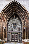 Eingang zur St.-Jakobs-Kirche in der Altstadt, Stralsund, Mecklenburg-Vorpommern, Deutschland, Europa