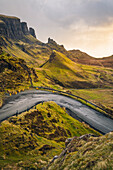 Morgenstimmung in Quiraing, Isle of Skye, Schottland, Großbritannien