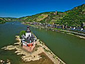 Pfalzgrafenstein Castle on the Rhine Island, Rhine, UNESCO World Heritage Upper Middle Rhine Valley, Rhineland-Palatinate, Germany 