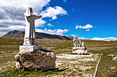 Italien, Abruzzen, Gran Sasso, Nationalpark, Campo Imperatore, Denkmal