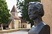 Bust of Frederic Chopin near the House of George Sand , Nohant-Vic, Department of Indre, Historic Province of Berry, Centre-Val de Loire region,France