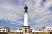 Main lighthouse of Goulenez, Ile de Sein,off the coast of Pointe du Raz,Finistere department,Brittany region,west of France,western Europe