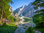  Lake Braies, Braies, Bolzano, South Tyrol, Trentino, Italy, Alps, Dolomites, Braies Dolomites, Southern Europe, Europe 