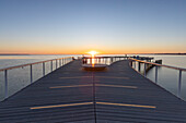  Pier at sunrise, Timmendorfer Strand, Schleswig-Holstein, Germany 