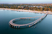 View of the pier, Timmendorfer Strand, Schleswig-Holstein, Germany 