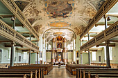  Interior of the Neustädter Church in Erlangen, Middle Franconia, Bavaria, Germany  
