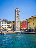  Old Port and Torre Apponale, Riva del Garda, Lake Garda, Trento, Trentino, South Tyrol, Northern Italy, Italy, Alps, Dolomites, Southern Europe, Europe 