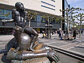 Germany, Hesse, Frankfurt am Main, Hauptwache, statue, street scene, 