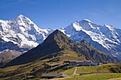  Schweiz, Bern, Alpen, Männlichen, Mönch, Jungfrau-Gipfel 
