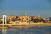 Hungary, Budapest, Buda, skyline, Royal Castle, Elisabeth Bridge, Danube River, 