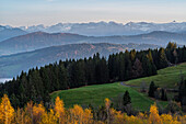 Herbst, Österreich, Vorarlberg, Pfänder, Fernsicht, Gipfel, Bäume, Wolken