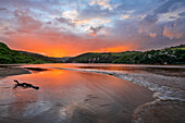  Evening mood over the Msikaba River, Wild Coast Trail, Wild Coast, Eastern Cape, South Africa 