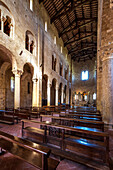  In the church of the Abbey of San Antimo, Castelnuovo dell&#39;Abate, Val d&#39;Orcia, Tuscany, Italy 