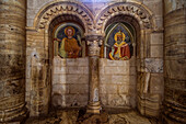  In the church of the Abbey of San Antimo, Castelnuovo dell&#39;Abate, Val d&#39;Orcia, Tuscany, Italy 