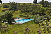 Swimming pool at Terra do Sempre guesthouse near Grandola, Alentejo region, Portugal, southwertern Europe