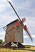 Windmill called Pelard at Bouville, Beauce, Eure-et-Loir department, Centre-Val-de-Loire region, France, Europe