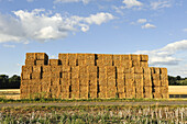 bales of straw , Eure-et-Loir department , Centre-Val de Loire region, France, Europe