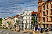  Renovated houses on Elisabethstrasse, Görlitz, Upper Lusatia, Saxony, Germany 