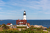  Portland Head Light, Historischer Leuchtturm, Cape Elizabeth, Maine, USA
