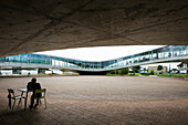 Rolex Learning Center, architectural firm SANAA, École polytechnique fédérale de Lausanne, EPFL, Lausanne, Canton of Vaud, Switzerland 