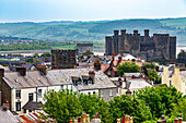 Blick auf die Burg von Conwy, Wales, Großbritannien