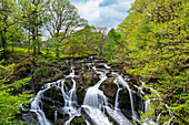 Die Wasserfälle Swallow Falls, Betws-y-Coed, Conwy, Wales, Großbritannien