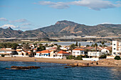 Houses on the beach, Puerto de Mazarron, Murcia, Spain
