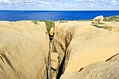 The northwest coast of Gozo Island near Wied Il-Mielah, Gharb, Malta, Mediterranean Sea,  Southern Europe