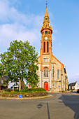 Church of Saint-Lyphard in Saint-Lyphard on the Guérande peninsula, Côte d'Amour, Pays de la Loire, Loire-Atlantique, Brittany, France