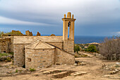  The Church of the Annunciation in the ruins of the abandoned village of Occi near Lumio, Balagne, Corsica, France 