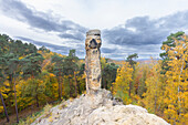  Sandstone formations at Fuenffingerfelsen, Saxony-Anhalt, Germany 