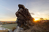  Teufelsmauer, Koenigstein, rock formation, Harz foothills, Saxony-Anhalt, Germany 