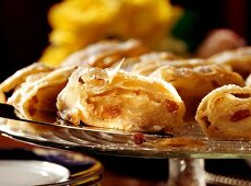 Pieces of Viennese apple strudel