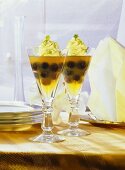 Lime Tea Jelly with Grapes
