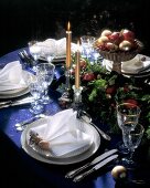 Single Place Setting with Red Roses