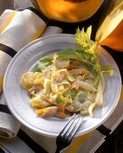 Ribbon Pasta with Pumpkin in a Cream Sauce