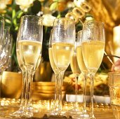 Glasses of Champagne for New Year's Eve Party