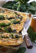Pizza verde (spinach pizza), Latium, Italy