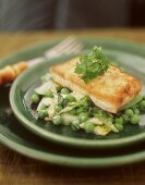 Cod on peas