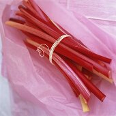 Sticks of rhubarb