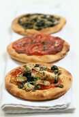Pizzette (Three small pizzas, Italy)
