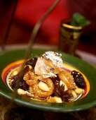 Dried fruit salad with almonds and spices