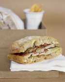 Ciabatta with prosciutto and artichokes