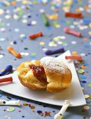 Doughnuts with strawberry jam