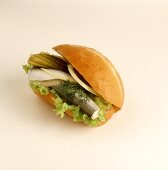Herring roll with gherkin