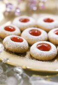 Christmas biscuits with jam filling