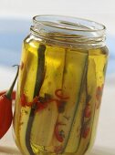 Zucchini sott'olio (Pickled courgettes, Italy)